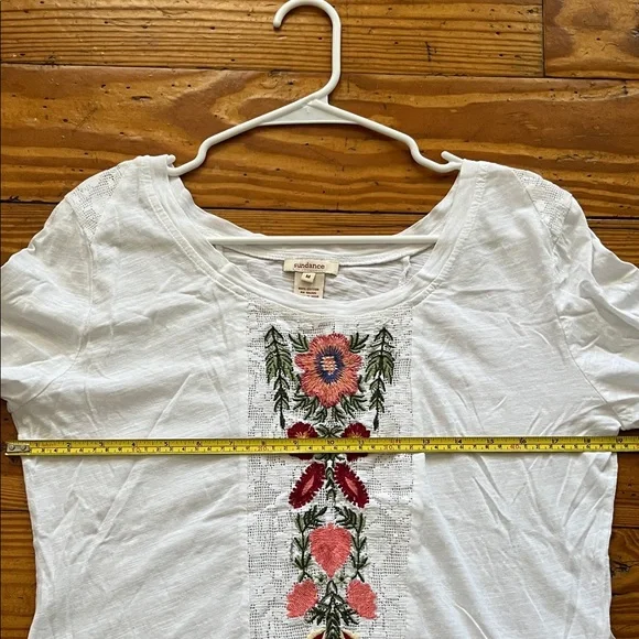 Sundance White Floral Embroidered Blouse - Picture 3 of 4